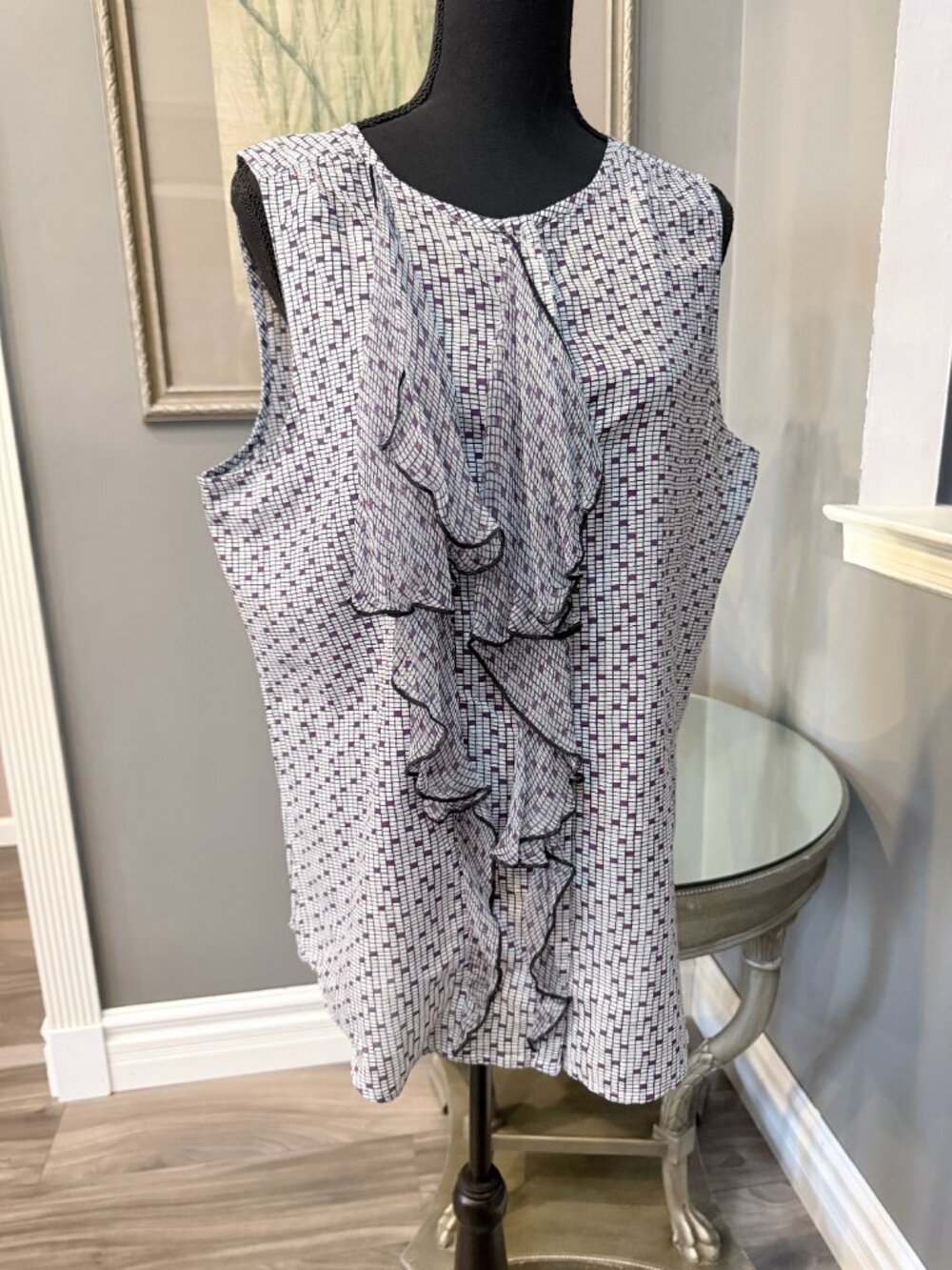 Vintage GAP Sleeveless Top w/Geometric Motif L